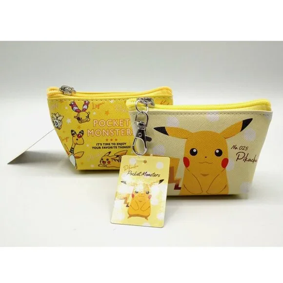 Triangle Pickachu Pokemon | Accessories | 2 Mini Pouches Of Pikachu Pokemon Triangle With ...